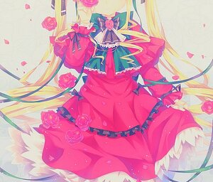 Rating: Safe Score: 0 Tags: 1girl blonde_hair dress flower frills image long_hair petals pink_flower pink_rose purple_rose red_flower red_rose ribbon rose rose_petals shinku solo very_long_hair User: admin