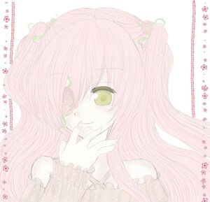 Rating: Safe Score: 0 Tags: 1girl flower green_eyes hair_ornament image kirakishou long_hair long_sleeves looking_at_viewer pink_hair smile solo striped vertical_stripes User: admin