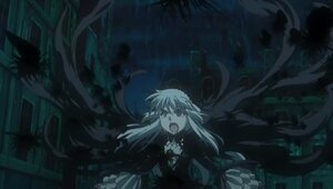 Rating: Safe Score: 0 Tags: 1girl dark dress frills image long_hair night open_mouth solo suigintou wings User: admin