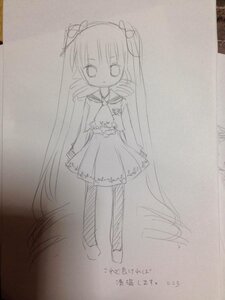 Rating: Safe Score: 0 Tags: 1girl absurdly_long_hair blush dress full_body hatsune_miku image long_hair looking_at_viewer monochrome shinku sketch sleeveless solo standing traditional_media twintails very_long_hair User: admin