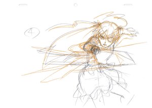 Rating: Safe Score: 0 Tags: 1girl barasuishou halo image long_hair monochrome sketch solo striped white_background wings User: admin
