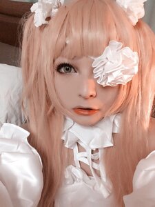 Rating: Safe Score: 0 Tags: 1girl bangs blonde_hair flower hair_flower hair_ornament kirakishou lips long_hair looking_at_viewer maid maid_headdress portrait solo white_flower white_rose User: admin