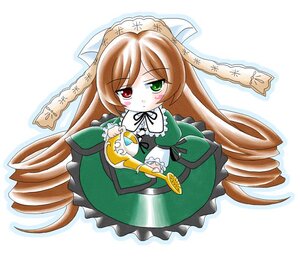 Rating: Safe Score: 0 Tags: 1girl brown_hair dress drill_hair frills green_dress green_eyes hat heterochromia holding image long_hair long_sleeves looking_at_viewer red_eyes simple_background solo suiseiseki very_long_hair watering_can User: admin