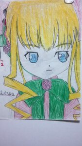 Rating: Safe Score: 0 Tags: 1girl blonde_hair blue_eyes flower image long_hair looking_at_viewer marker_(medium) photo pink_rose rose shikishi shinku simple_background smile solo traditional_media User: admin