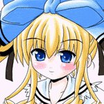 Rating: Safe Score: 0 Tags: 1girl blonde_hair blue_eyes blue_headwear bow eyebrows_visible_through_hair face hair_ribbon hat image portrait ribbon shinku solo User: admin