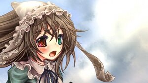 Rating: Safe Score: 0 Tags: 1girl animal_ears blush brown_hair dress heterochromia image long_hair looking_at_viewer open_mouth red_eyes ribbon solo suiseiseki User: admin