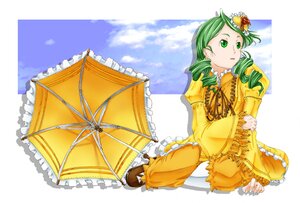 Rating: Safe Score: 0 Tags: 1girl dress drill_hair flower frills green_eyes green_hair holding_umbrella image kanaria long_hair long_sleeves parasol solo twin_drills umbrella User: admin