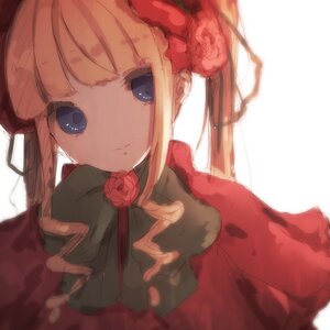 Rating: Safe Score: 0 Tags: 1girl bangs blonde_hair blue_eyes bonnet closed_mouth drill_hair flower image long_hair looking_at_viewer red_flower red_rose rose shinku sidelocks simple_background solo twin_drills twintails upper_body white_background User: admin