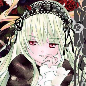 Rating: Safe Score: 0 Tags: 1girl blonde_hair dress face finger_to_mouth flower frills hairband image long_hair long_sleeves looking_at_viewer red_eyes rose solo suigintou User: admin
