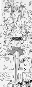 Rating: Safe Score: 0 Tags: 1girl apple barasuishou dress flower food fruit greyscale hair_ornament image long_hair monochrome rose solo User: admin