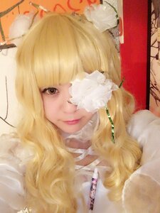 Rating: Safe Score: 0 Tags: 1girl bangs blonde_hair blunt_bangs closed_mouth flower kirakishou lips long_hair looking_at_viewer photo solo white_flower User: admin