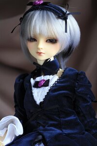 Rating: Safe Score: 0 Tags: 1girl bangs black_ribbon bow closed_mouth doll dress frills gothic_lolita hair_ribbon hairband lips lolita_fashion long_sleeves looking_at_viewer puffy_sleeves ribbon silver_hair solo suigintou upper_body User: admin