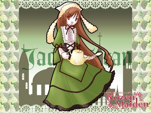 Rating: Safe Score: 0 Tags: 1girl :d brown_hair dress flower frills green_dress green_eyes head_scarf heterochromia image long_hair long_sleeves looking_at_viewer open_mouth red_eyes rose smile solo suiseiseki very_long_hair watering_can white_flower white_rose yellow_rose User: admin