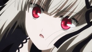 Rating: Safe Score: 3 Tags: 1girl bangs close-up eyebrows_visible_through_hair face image looking_at_viewer open_mouth red_eyes simple_background solo suigintou User: admin