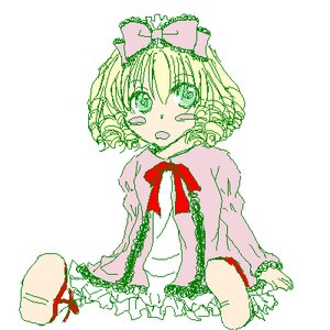 Rating: Safe Score: 0 Tags: 1girl bow dress green_eyes hair_bow hinaichigo image long_sleeves oekaki short_hair simple_background sitting solo tears white_background User: admin