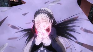 Rating: Safe Score: 0 Tags: 1girl :d black_dress black_ribbon black_wings building closed_eyes dress frilled_sleeves frills hairband image long_hair long_sleeves open_mouth outdoors ribbon silver_hair smile solo suigintou very_long_hair wings User: admin