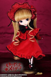 Rating: Safe Score: 0 Tags: 1girl blonde_hair blue_eyes bonnet bow bowtie capelet doll dress flower full_body long_hair long_sleeves looking_at_viewer red_dress rose shinku shoes solo standing very_long_hair User: admin