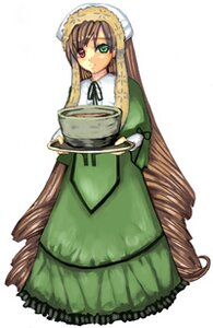 Rating: Safe Score: 0 Tags: 1girl brown_hair dress drill_hair frills green_dress green_eyes heterochromia image long_hair long_sleeves looking_at_viewer red_eyes simple_background solo standing suiseiseki twin_drills very_long_hair watering_can white_background User: admin