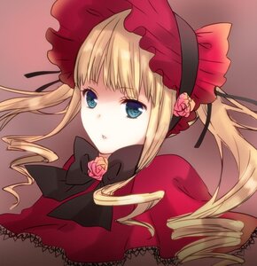 Rating: Safe Score: 0 Tags: 1girl blonde_hair blue_eyes bonnet bow bowtie drill_hair flower image long_hair looking_at_viewer pink_flower pink_rose rose shinku simple_background solo twin_drills twintails upper_body User: admin