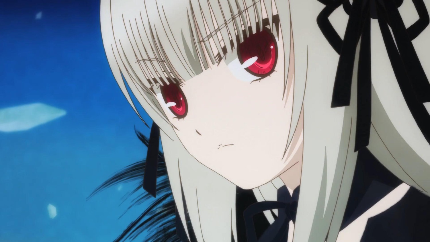 1girl auto_tagged bangs black_ribbon closed_mouth face hair_ribbon image long_hair looking_at_viewer portrait red_eyes ribbon solo suigintou