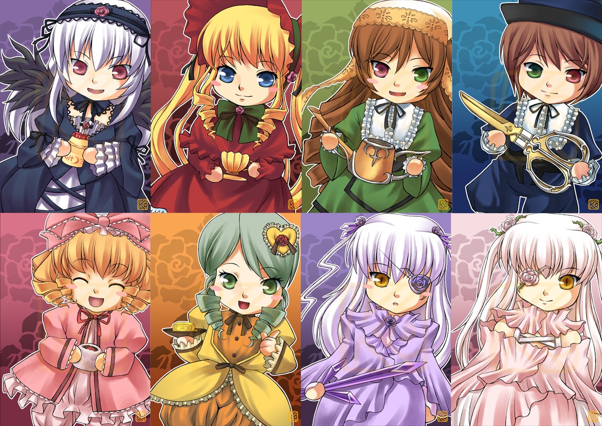 6+girls blonde_hair blue_eyes bow brown_hair dress frills hairband hat head_scarf heterochromia hina_ichigo image kanaria long_hair long_sleeves looking_at_viewer multiple multiple_girls pink_bow pink_dress shinku short_hair silver_hair sisters smile souseiseki suigintou suiseiseki tagme twintails two_side_up very_long_hair wings