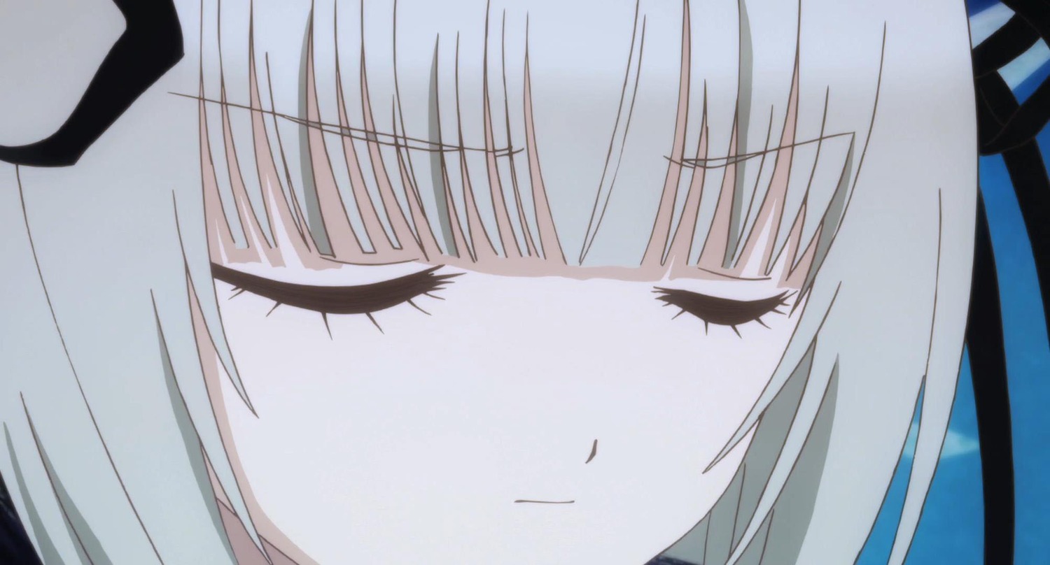 1girl bangs close-up closed_eyes eyebrows_visible_through_hair face hair_ribbon image ribbon silver_hair solo suigintou