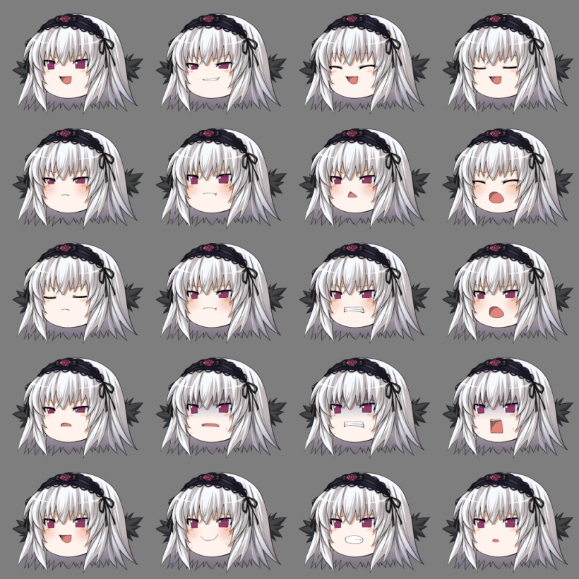 1girl :d :o ^_^ angry bangs blush bra breasts closed_eyes closed_mouth crying crying_with_eyes_open d: expressions eyebrows_visible_through_hair frills frown grin image looking_at_viewer multiple_views nose_blush open_mouth parody ribbon sad shaded_face smile solo style_parody suigintou surprised tachi-e tears tongue tongue_out transparent_background turn_pale v-shaped_eyebrows