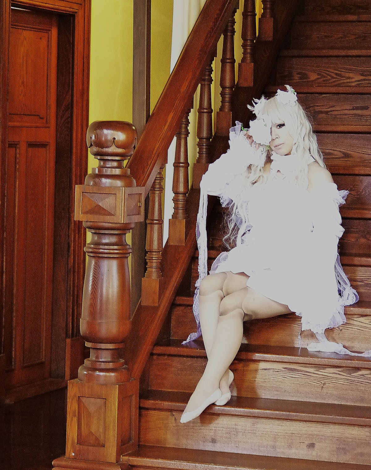 1girl indoors kirakishou sitting solo white_hair