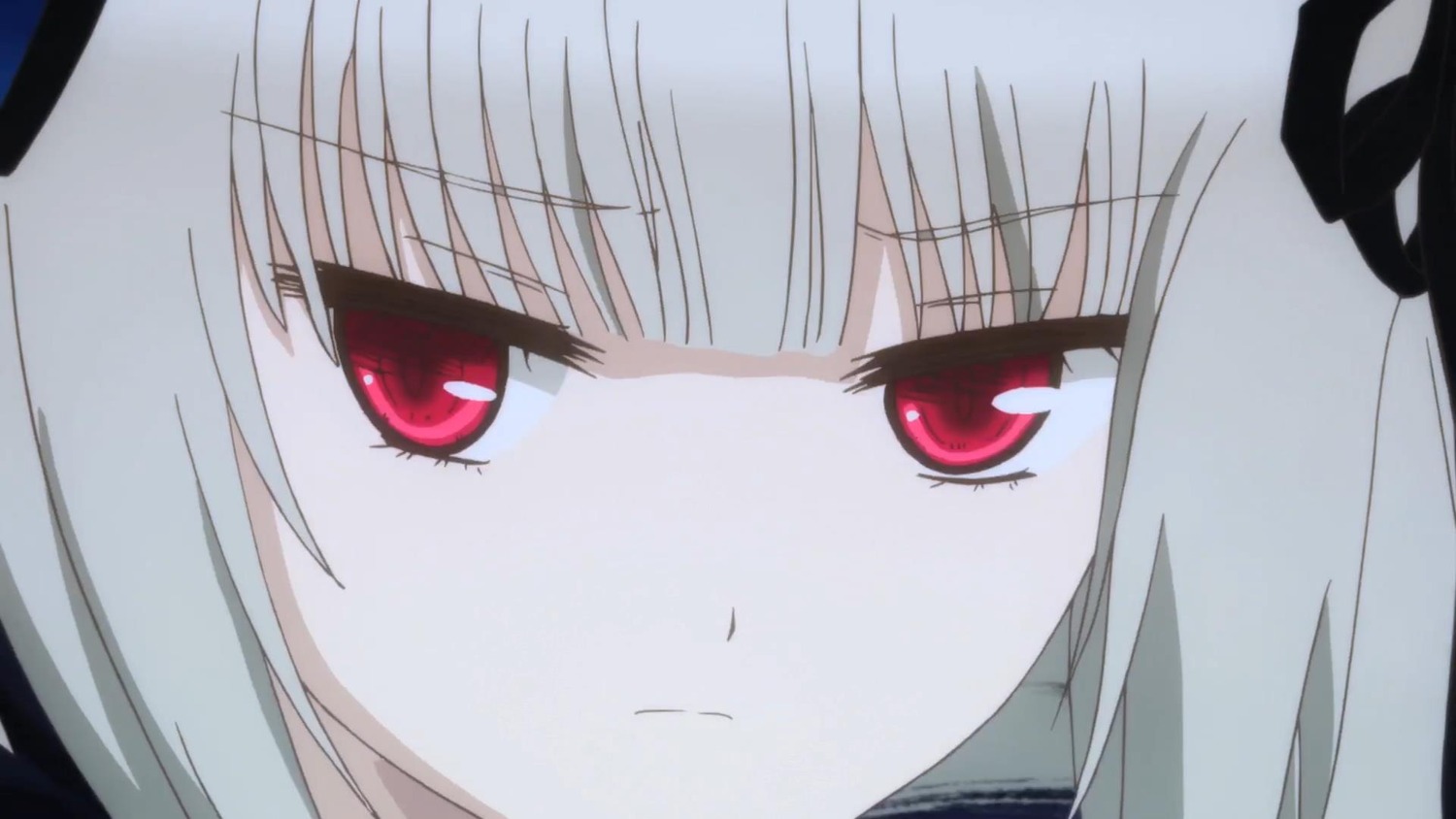 1girl bangs close-up eyebrows_visible_through_hair face hair_ribbon image looking_at_viewer red_eyes ribbon solo suigintou