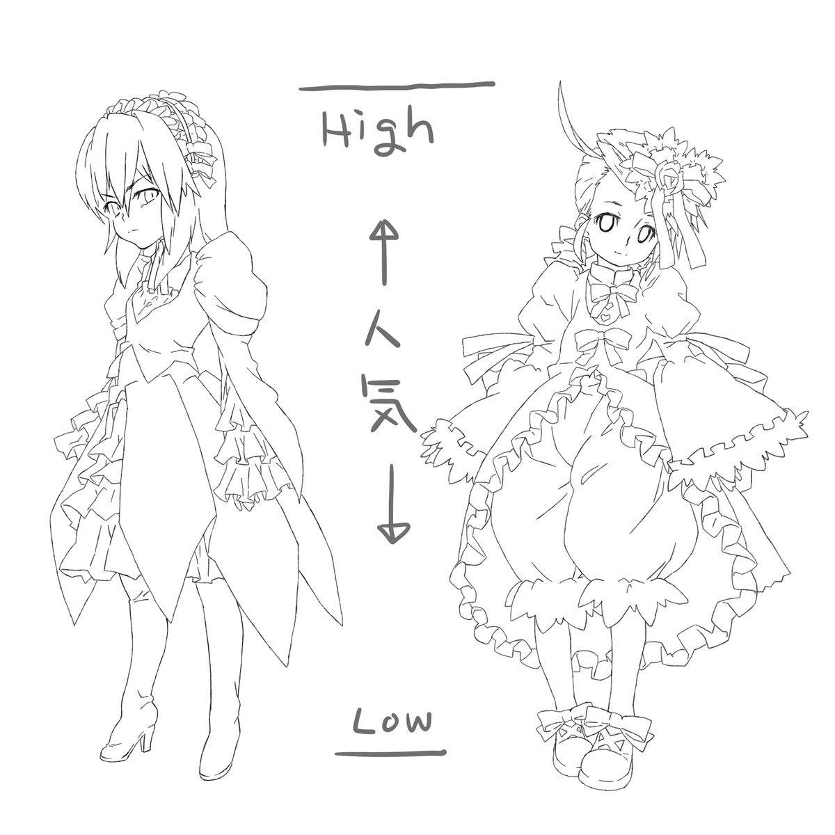 1girl ahoge boots dress frills greyscale image kanaria long_sleeves monochrome pair puffy_sleeves short_hair sleeves_past_wrists smile suigintou underwear