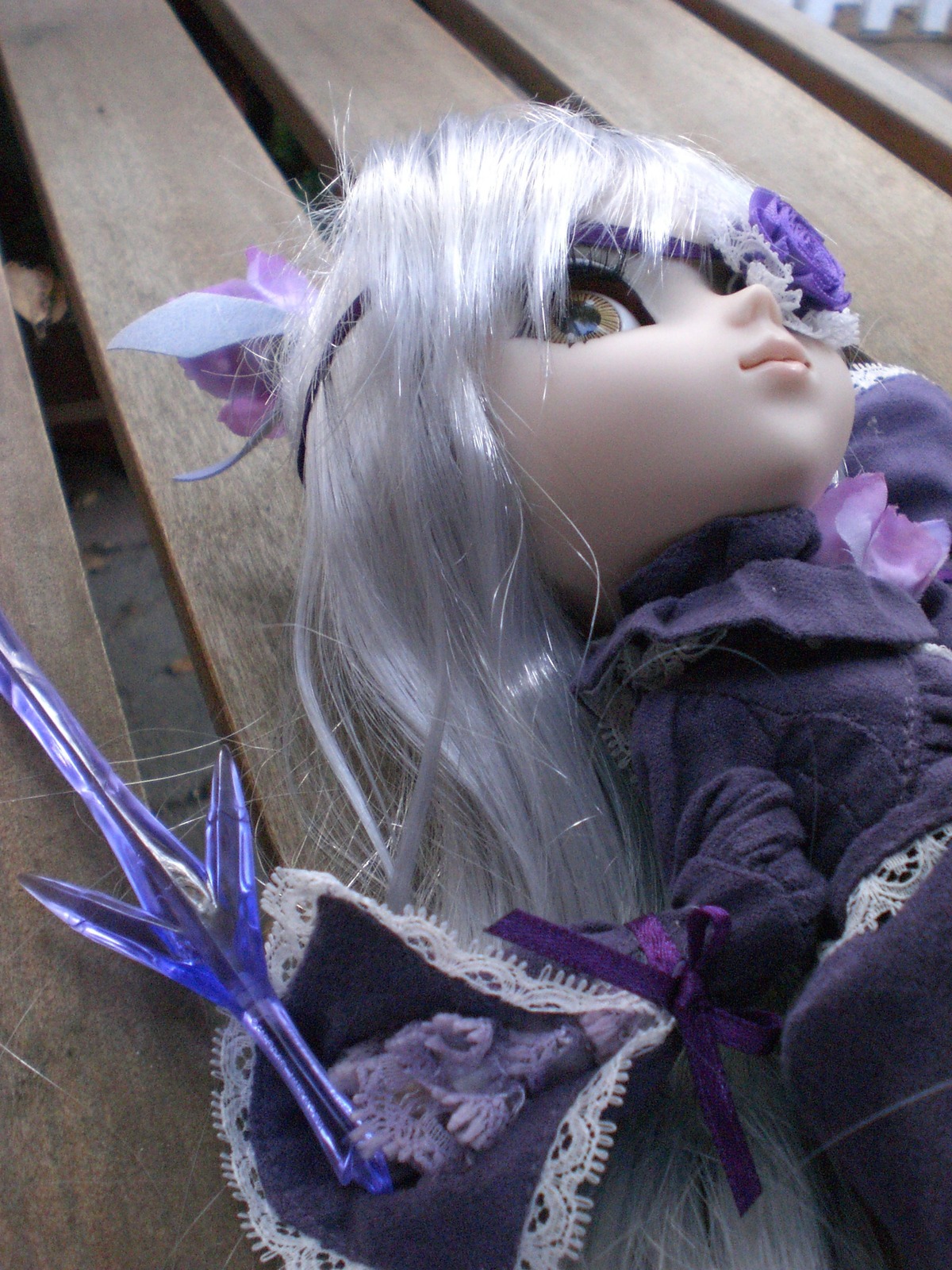 1girl bangs barasuishou bug butterfly closed_mouth doll insect lips long_hair solo yellow_eyes
