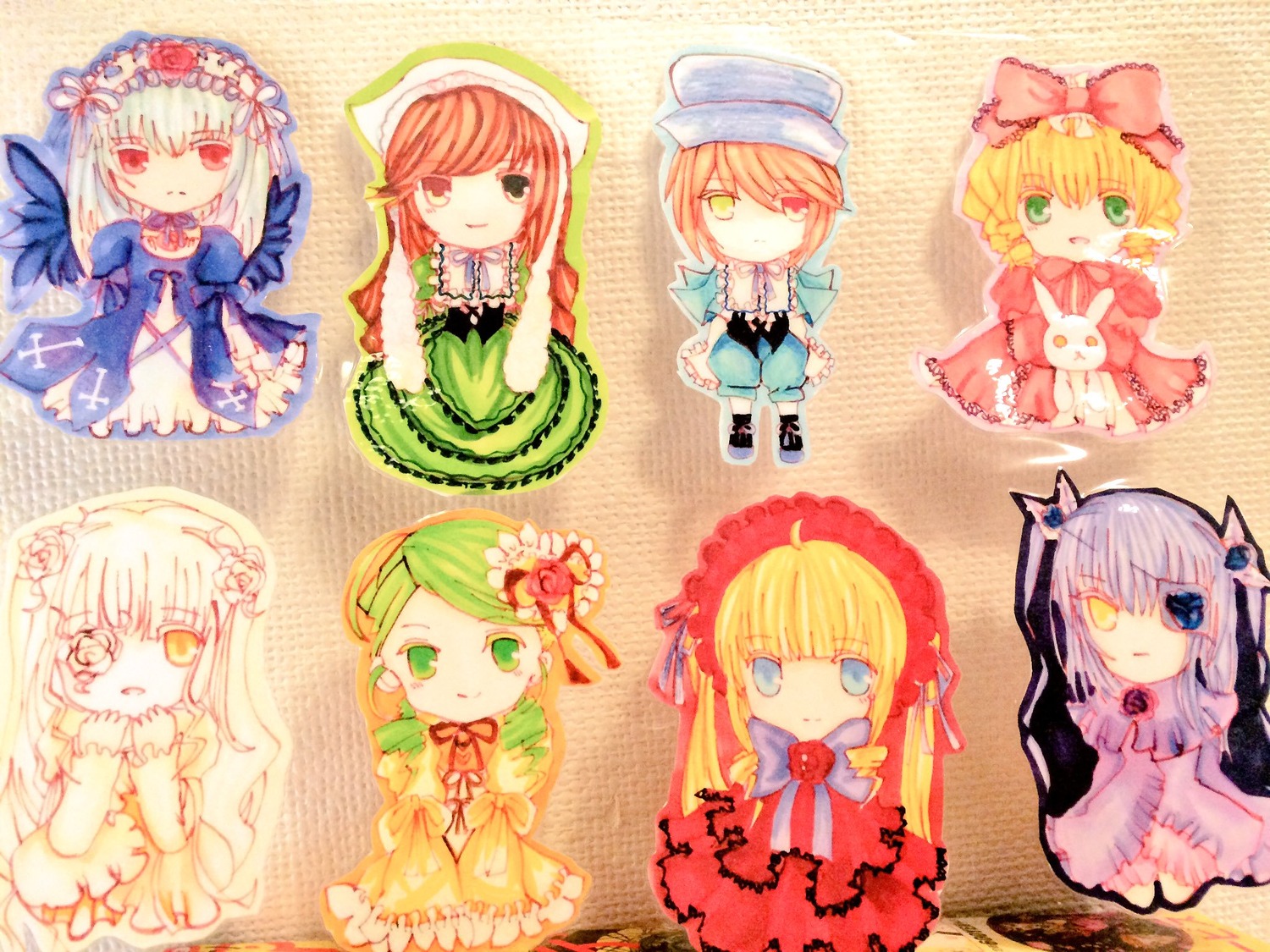 6+girls blonde_hair blue_eyes bonnet bow brown_hair dress flower green_eyes hair_ornament hat heterochromia hina_ichigo image kanaria long_hair multiple multiple_girls pink_bow pink_hair red_eyes shinku short_hair silver_hair smile souseiseki suigintou suiseiseki tagme twins twintails wings yellow_eyes