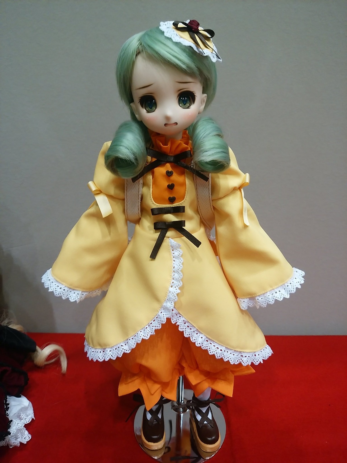 1girl doll dress kanaria long_sleeves open_mouth solo wide_sleeves