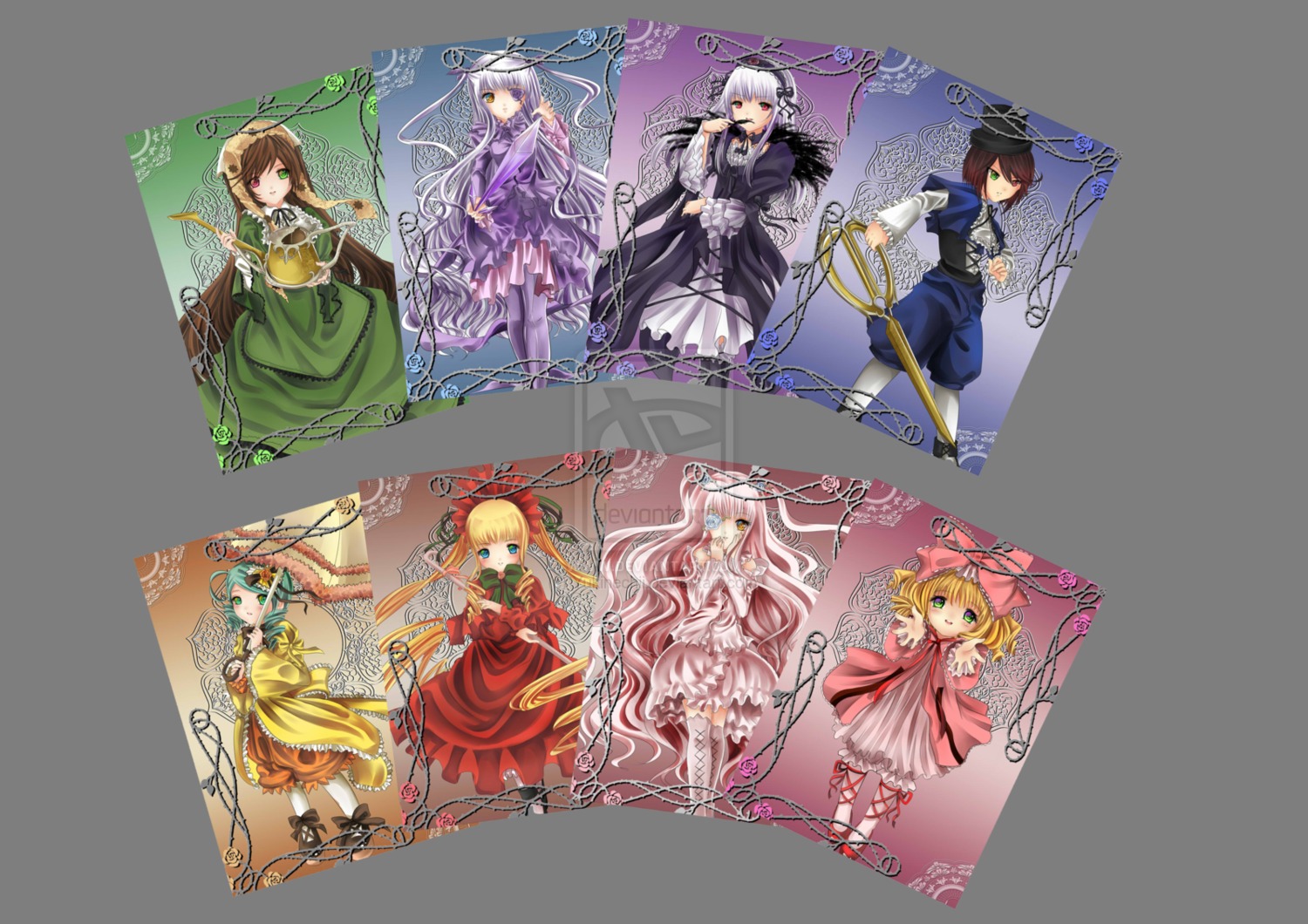 6+girls black_hair blonde_hair blue_eyes boots bow brown_hair dress flower frills green_eyes green_hair hair_ornament hat heterochromia hina_ichigo image kanaria long_hair multiple multiple_girls pantyhose pink_bow pipe red_eyes ribbon short_hair siblings silver_hair smile souseiseki suigintou suiseiseki tagme very_long_hair white_hair wings yellow_eyes