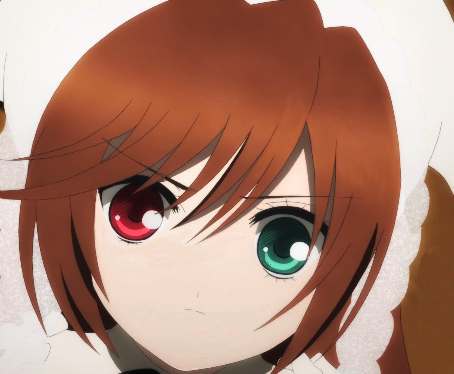 1girl bangs blush close-up closed_mouth eyebrows_visible_through_hair face hair_between_eyes image looking_at_viewer portrait red_eyes short_hair solo suiseiseki