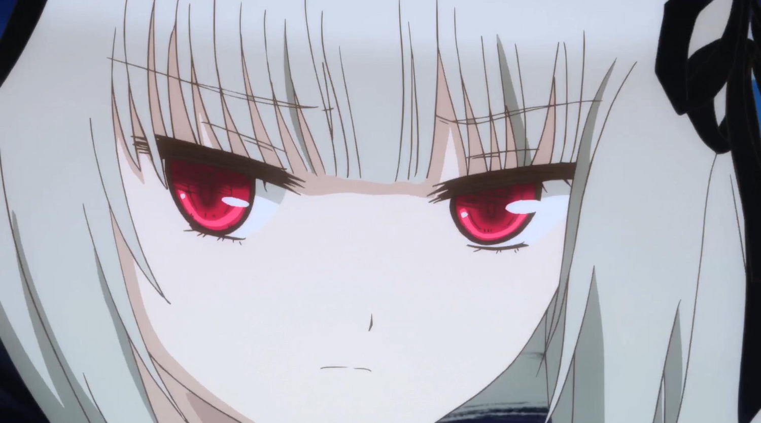 1girl close-up face image konpaku_youmu looking_at_viewer red_eyes silver_hair solo suigintou