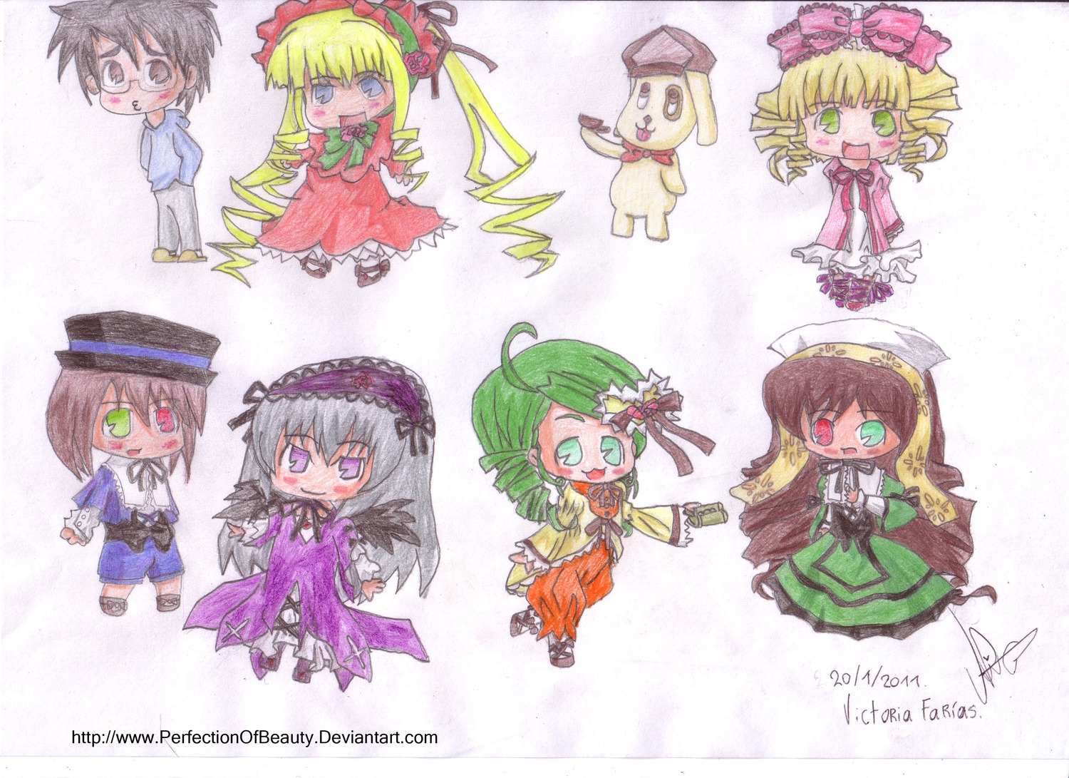 6+girls blonde_hair blue_eyes blush bonnet bow brown_hair chibi dress drill_hair frills green_eyes green_hair hairband hat head_scarf heterochromia hina_ichigo image kanaria long_hair long_sleeves multiple multiple_girls pink_bow red_eyes shinku short_hair siblings silver_hair souseiseki suigintou suiseiseki tagme top_hat very_long_hair wings