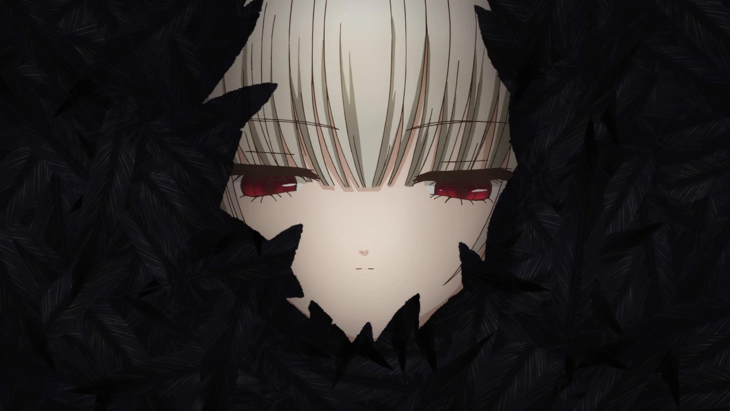 1girl auto_tagged bangs closed_mouth eyebrows_visible_through_hair flower grey_hair image looking_at_viewer red_eyes smile solo suigintou virtual_youtuber