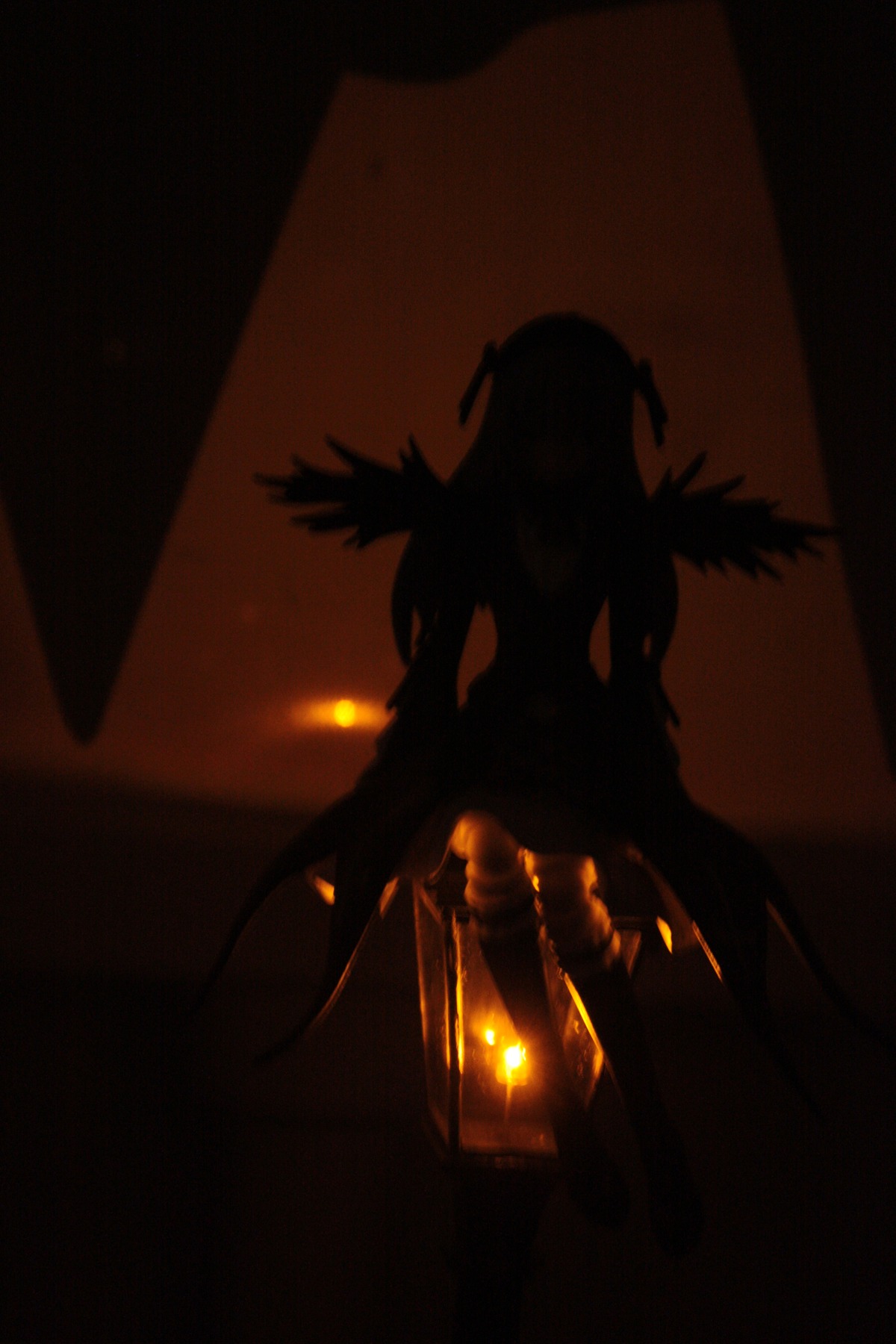 1girl dark doll glowing solo standing suigintou wings