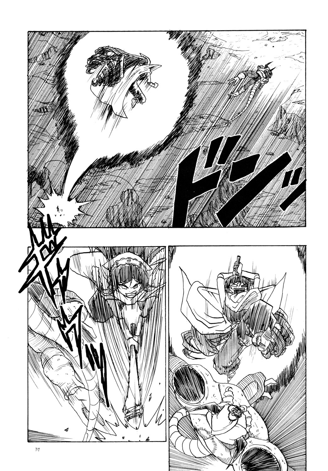 animal_ears braid cat_ears comic doujinshi doujinshi_#79 dress forest greyscale hat image long_hair monochrome multiple multiple_tails nature puffy_short_sleeves puffy_sleeves tail