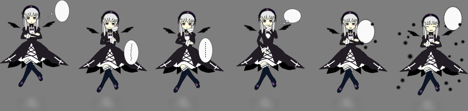 1girl boots dress image japanese_clothes katana konpaku_youmu_(ghost) monochrome short_hair smile solo suigintou sword thighhighs weapon