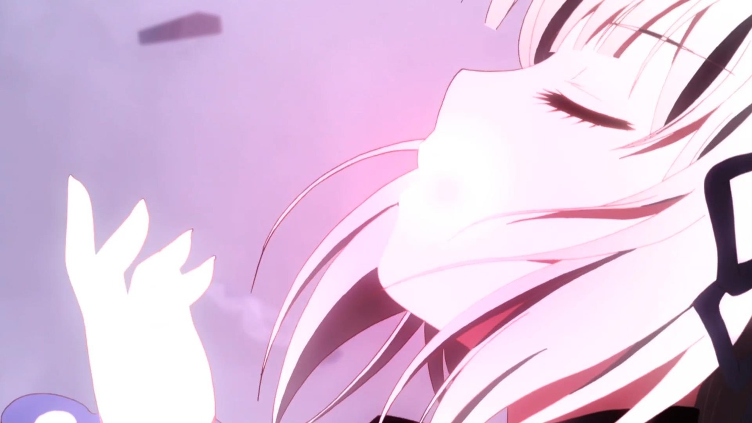 1girl close-up closed_eyes gradient hair_ribbon image pink_hair ribbon solo suigintou