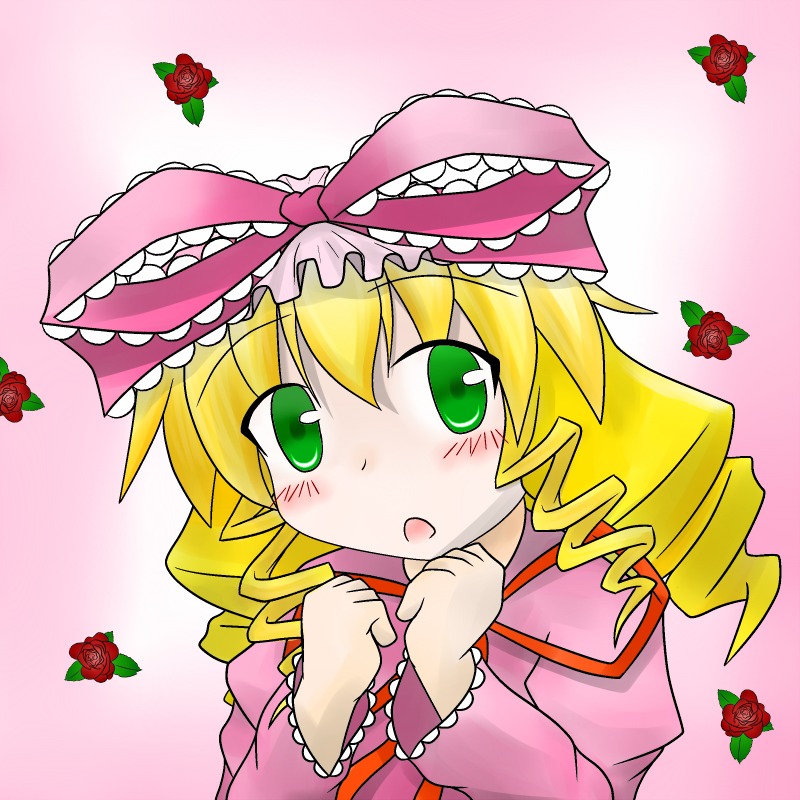 1girl :o black_flower black_rose blonde_hair blue_rose blush bouquet camellia confession drill_hair flower green_eyes green_flower hat hibiscus hina_ichigo hinaichigo holding_flower image orange_flower pink_flower pink_rose purple_flower purple_rose red_flower red_rose rose rose_petals sakurai_momoka shinku short_hair solo spider_lily thorns tulip twin_drills valentine vase vines white_rose yellow_flower yellow_rose