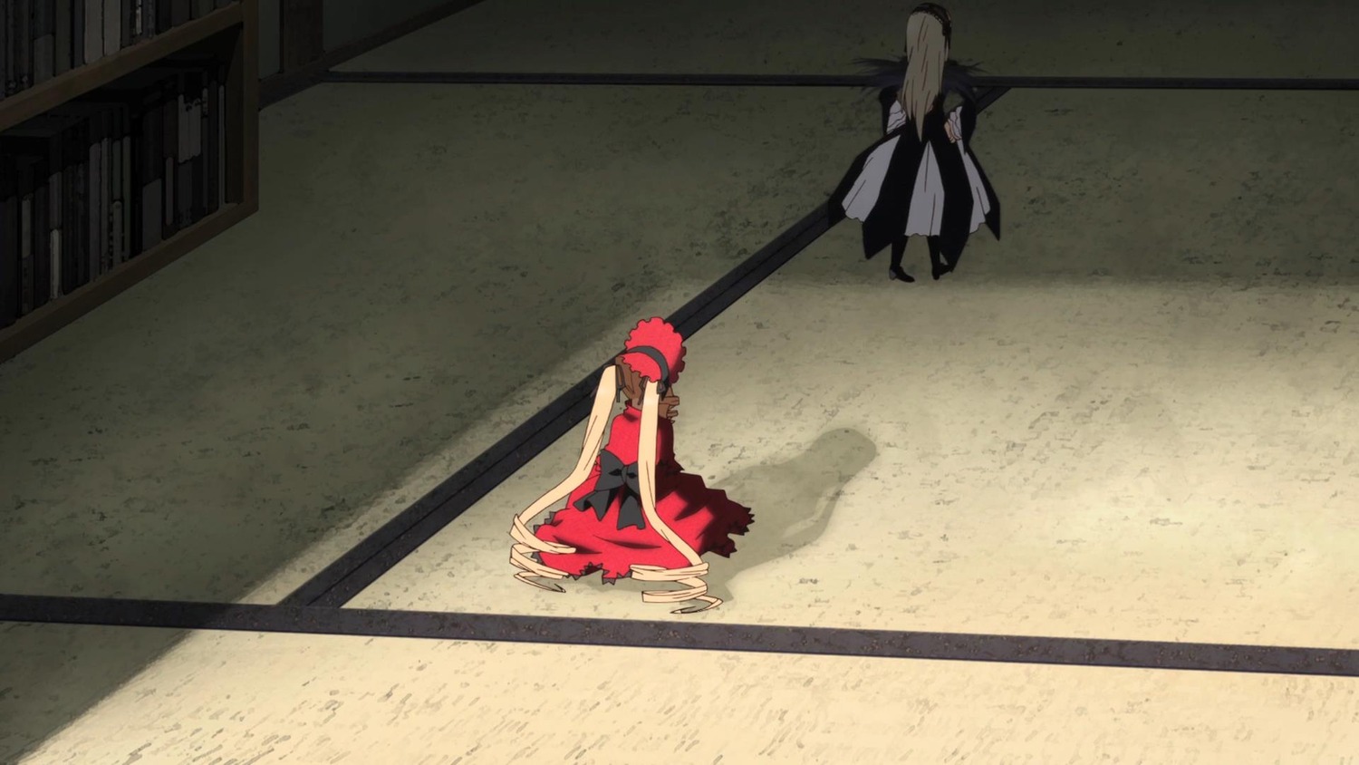 blonde_hair dress hat image long_hair multiple_girls on_ground pair shinku suigintou