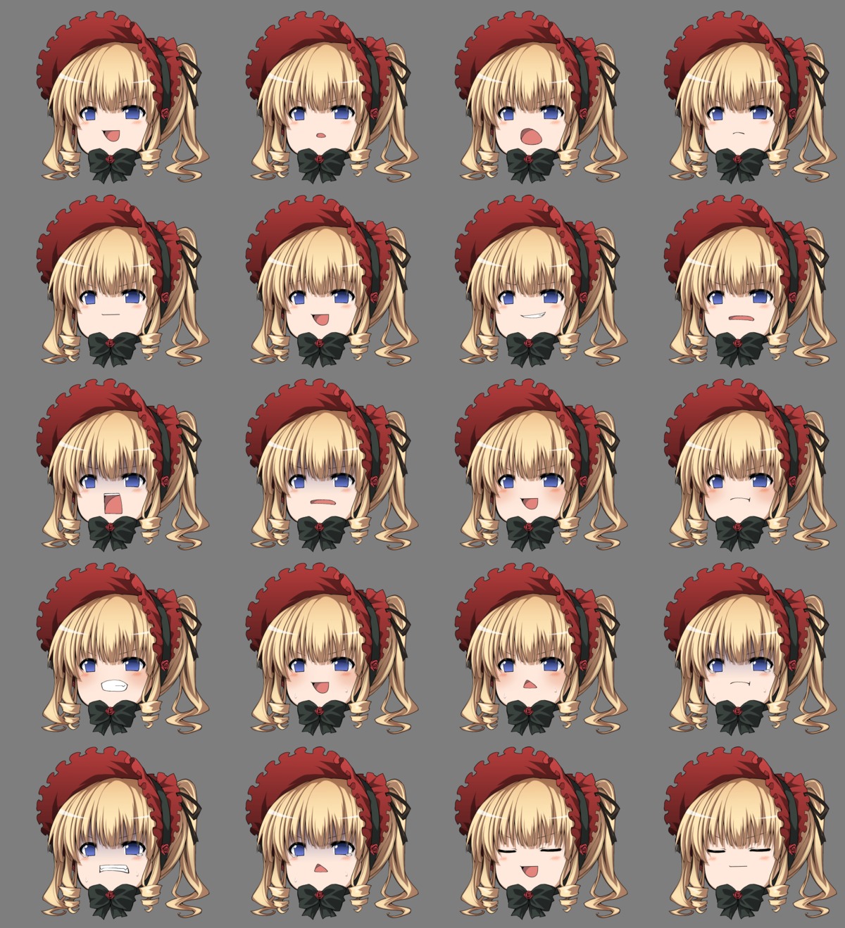 1girl :d :o :t angry annoyed blonde_hair blue_eyes blush closed_eyes crying crying_with_eyes_open expression_chart expressions image jitome long_hair looking_at_viewer lying multiple_views o_o open_mouth parody parted_lips pout sad shaded_face shinku smile solo style_parody surprised sweatdrop tears transparent_background twintails wavy_mouth wide-eyed