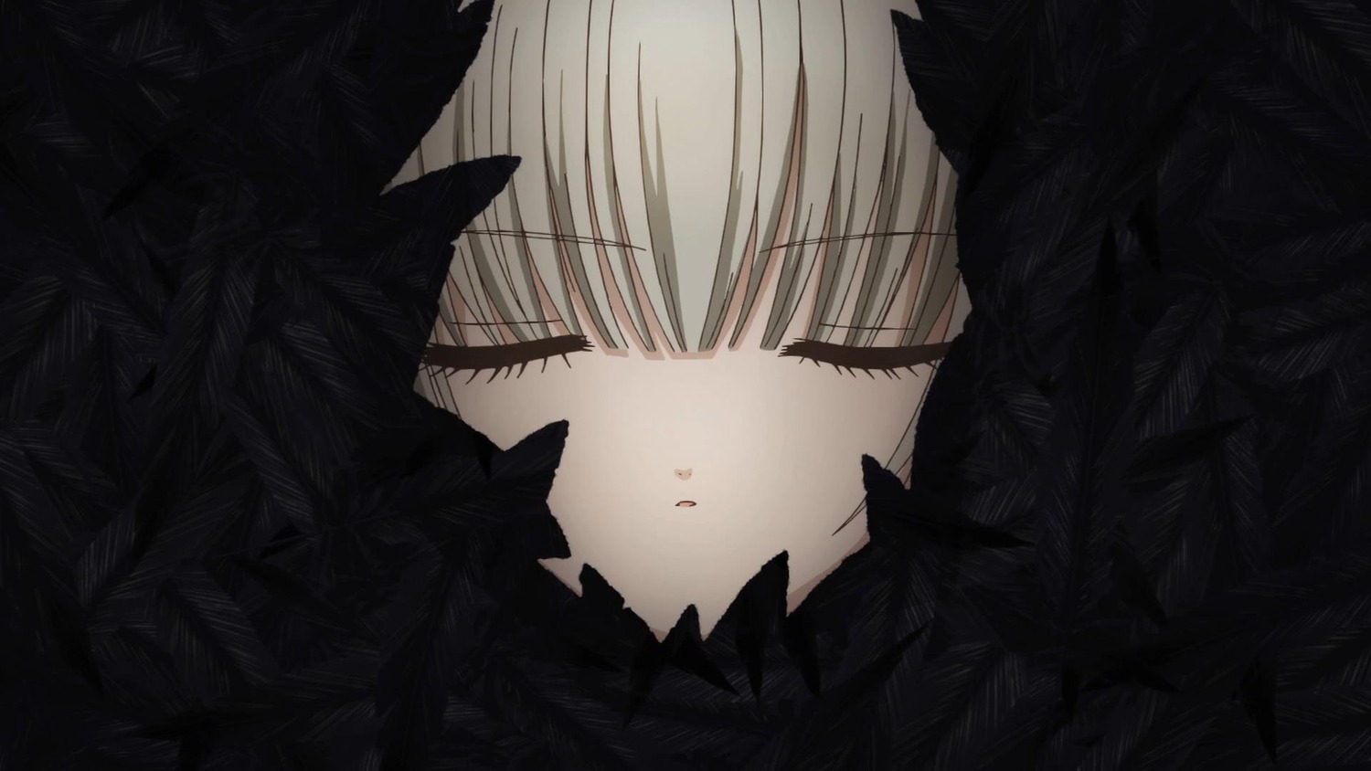 1girl auto_tagged bangs blush closed_eyes closed_mouth eyebrows_visible_through_hair facing_viewer grey_hair image long_hair solo suigintou virtual_youtuber