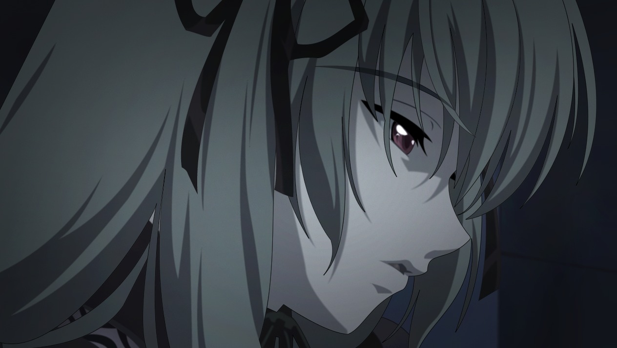 1girl bangs black_ribbon close-up closed_mouth eyebrows_visible_through_hair hair_between_eyes hair_ribbon image parted_lips profile red_eyes ribbon solo suigintou