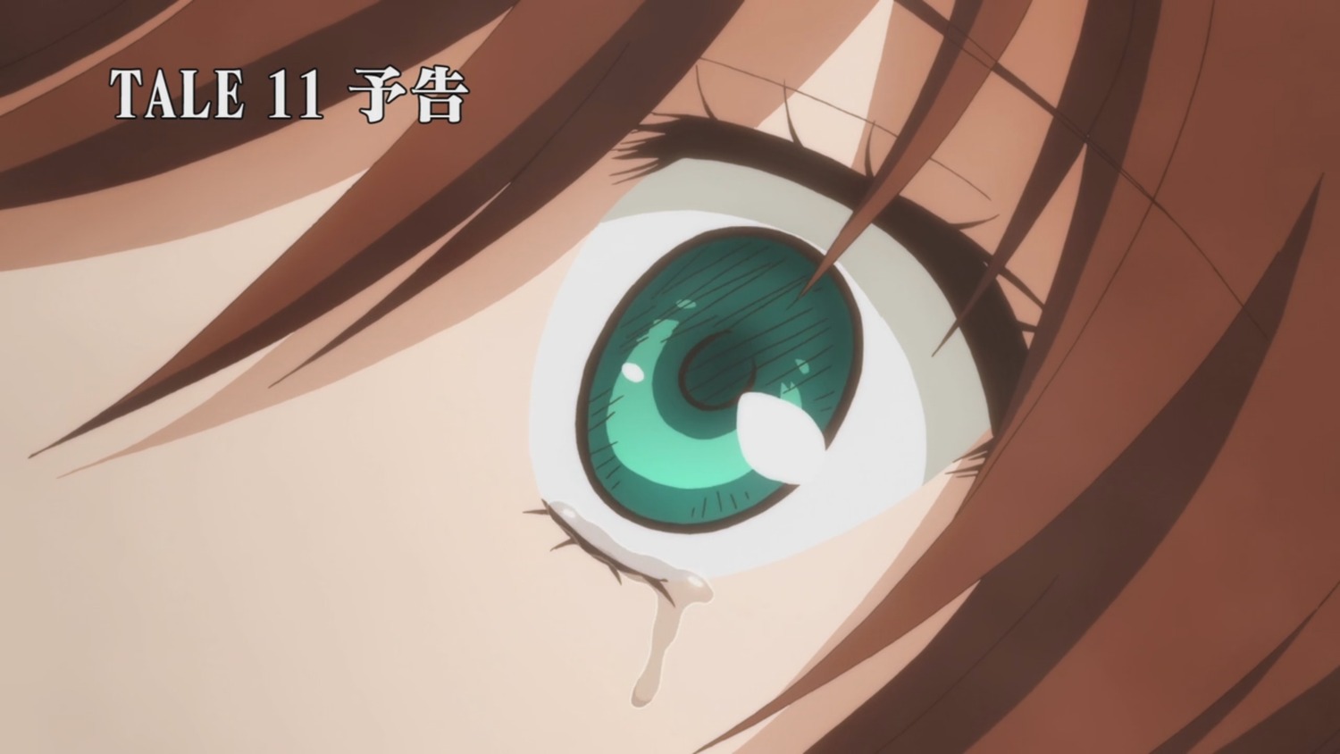 1girl brown_hair close-up eyebrows_visible_through_hair face green_eyes image looking_at_viewer simple_background solo suiseiseki