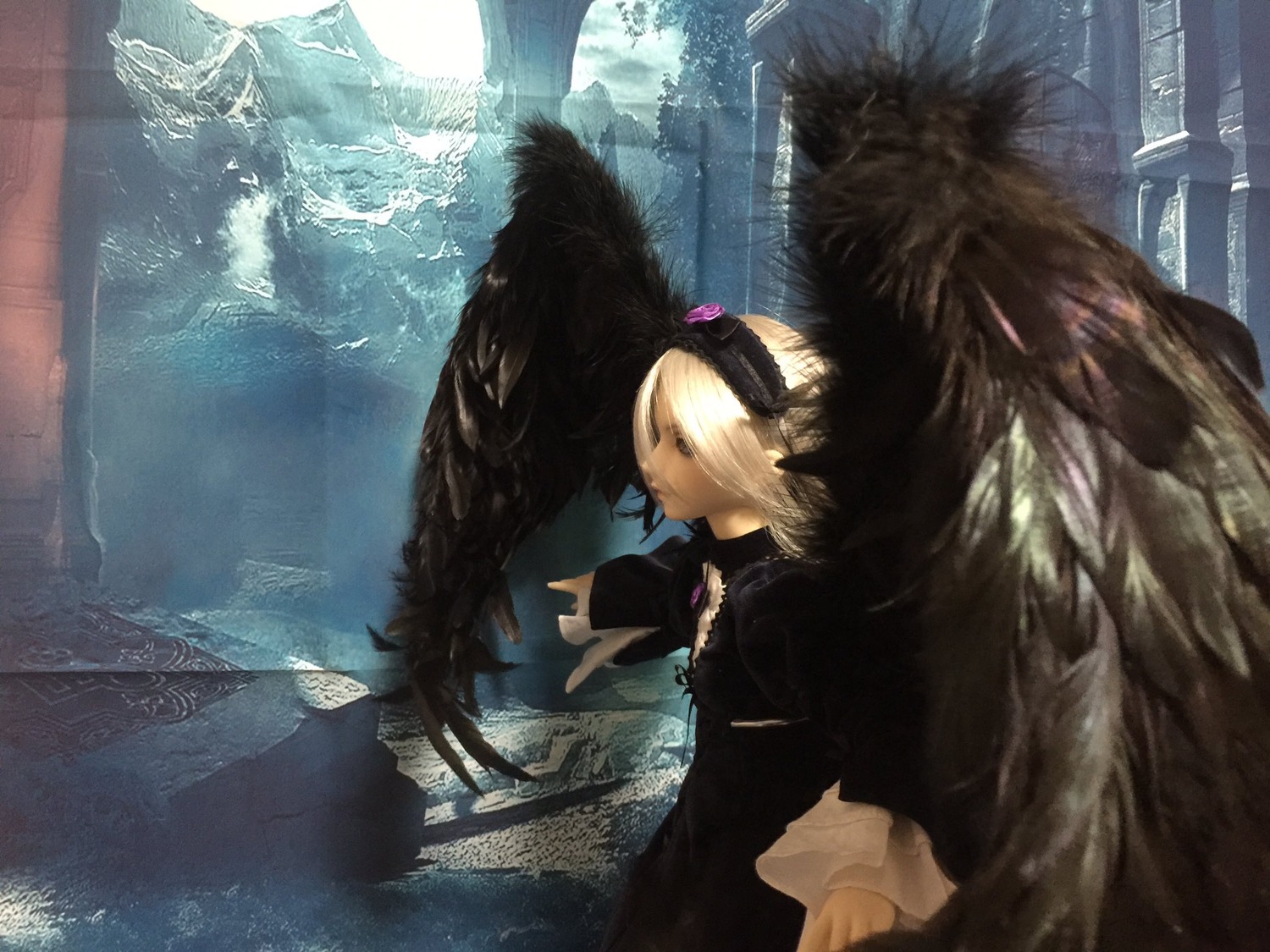 1girl bird city doll profile solo suigintou