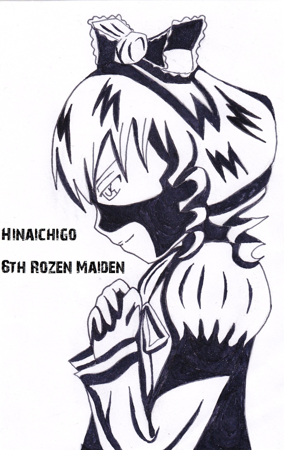 1girl greyscale hinaichigo image monochrome solo white_background